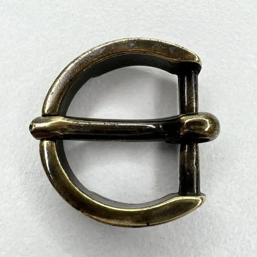 Bronze Tone Small Rounded Basic Simple Belt Buckle - Picture 1 of 7